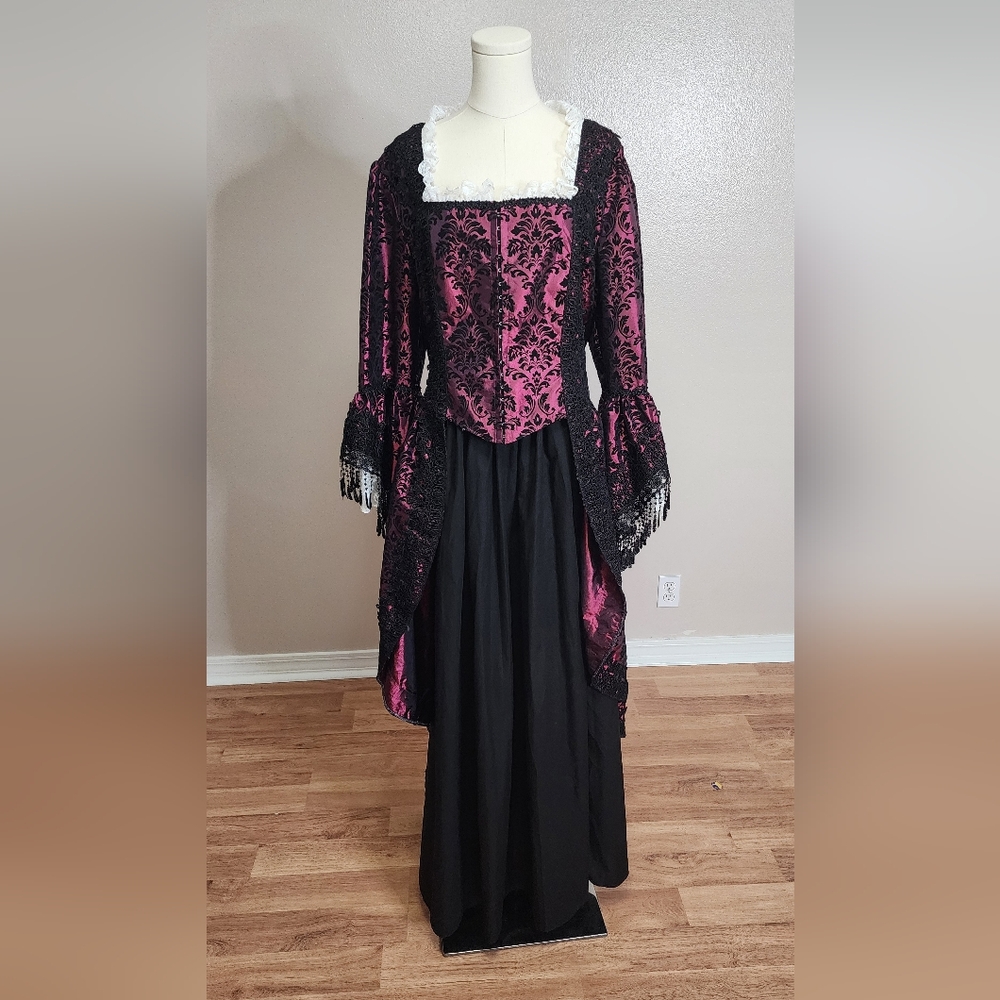 Brocade Ball Gown for Renaissance Fair Queen, Georgian, Colonial Costume Dress